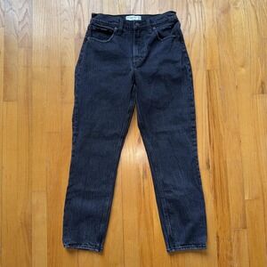 Abercrombie & Fitch Jeans The Mom High Rise 27 / 4R Black Tapered Ankle Denim‎